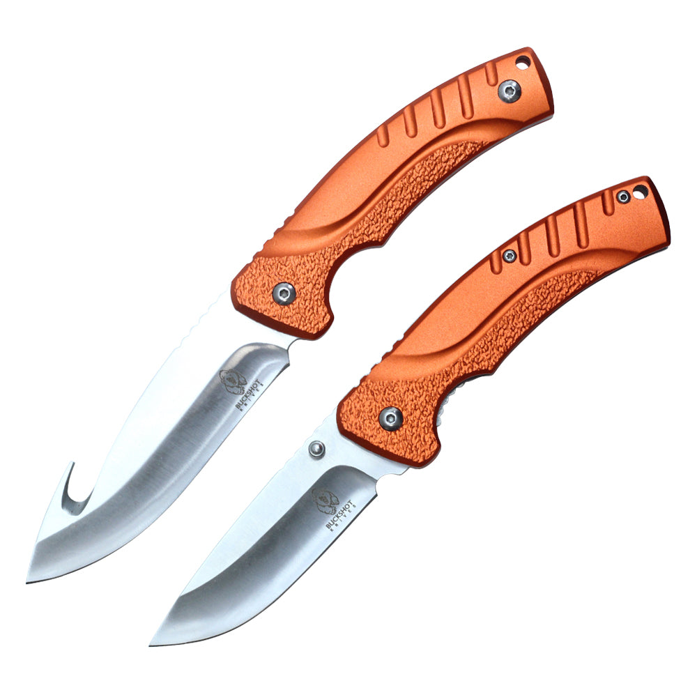 8.5-inch & 7.75-inch 2 Pieces Set Hunting and Pocket Knife