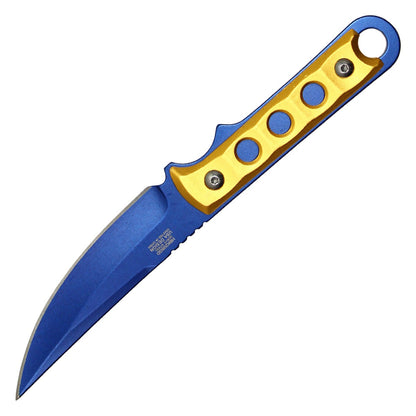 7.5" Gold & Blue Steel Knife