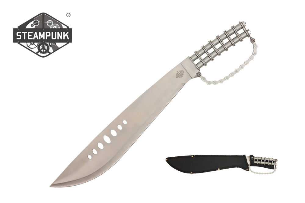  -inchThe Platinum-inch Machette -inch20.5-inch silver handle steampunk Machette