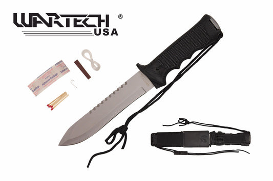 13.5-inch Black Survival Knife w  Survial kit and Hard Sheath