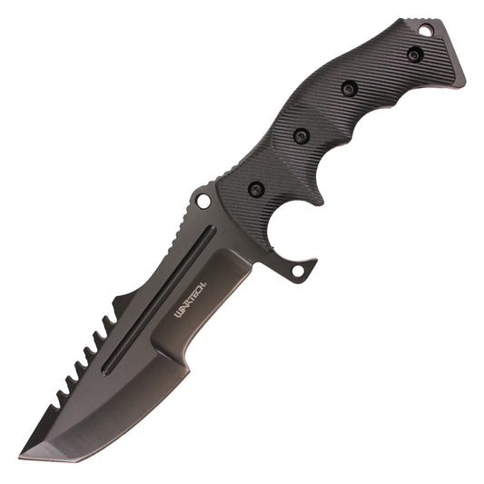 10-inch Hunting Knife w  Black Blade and Sheath