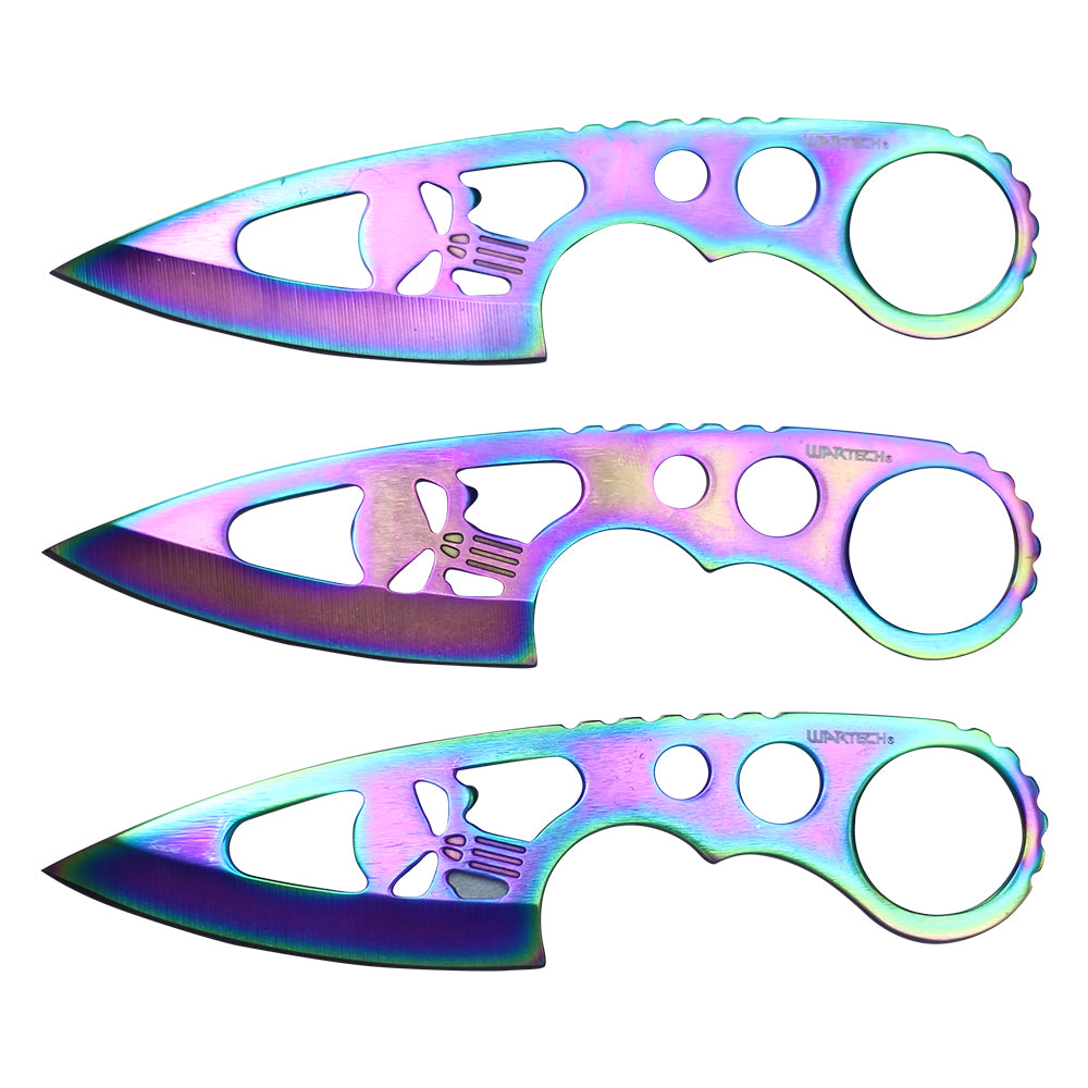 4.5-inch Rainbow Blade Knife w  Skull