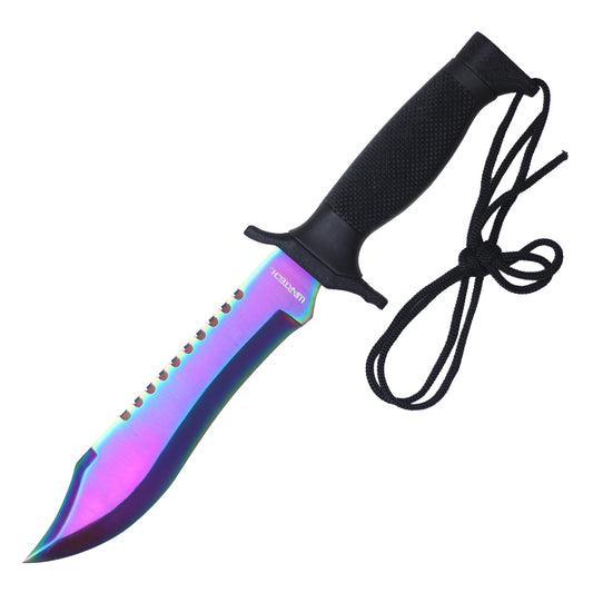 12" Fixed Blade Hunting Knife (Rainbow)