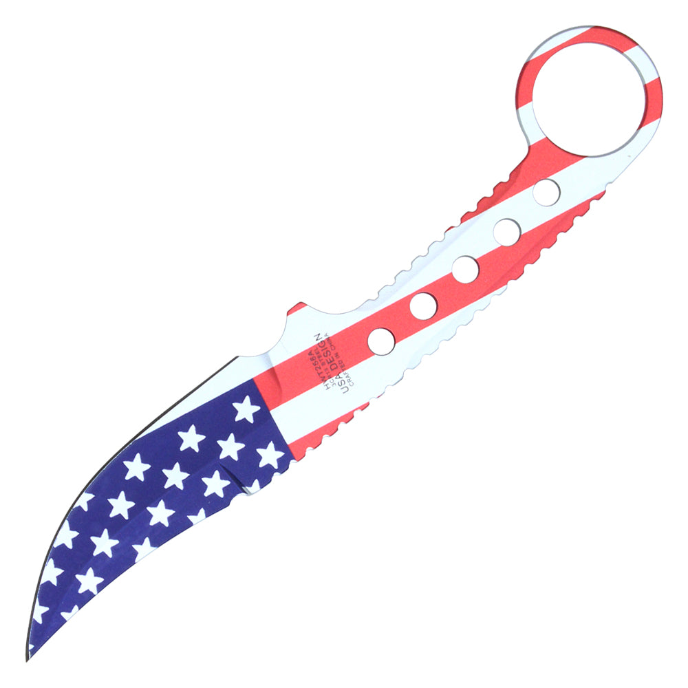 8 1/4” AMERICAN FLAG FIXED BLADE KNIFE