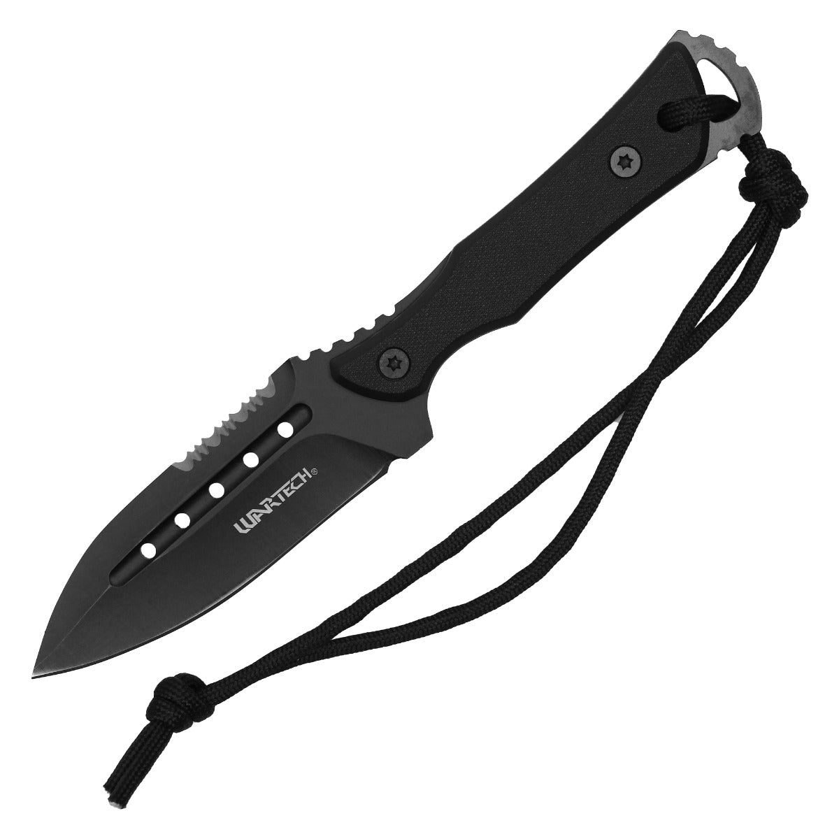 8" Wartech - Black Fixed Knife