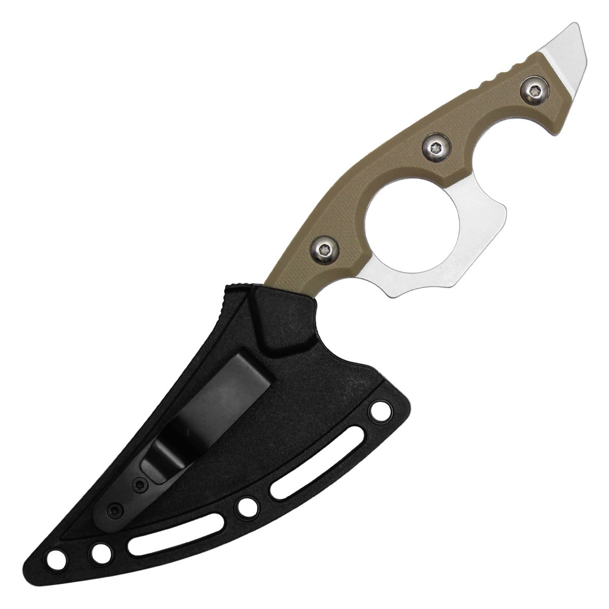 Wartech 6.75" Desert Tan Tactical Knuckle Knife