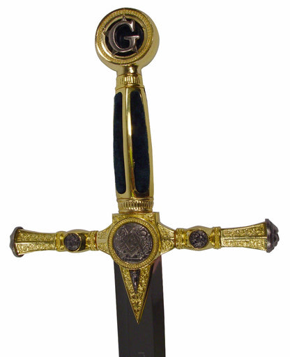 45" Masonic Sword w/ Plaque (Green) (G-Handle)