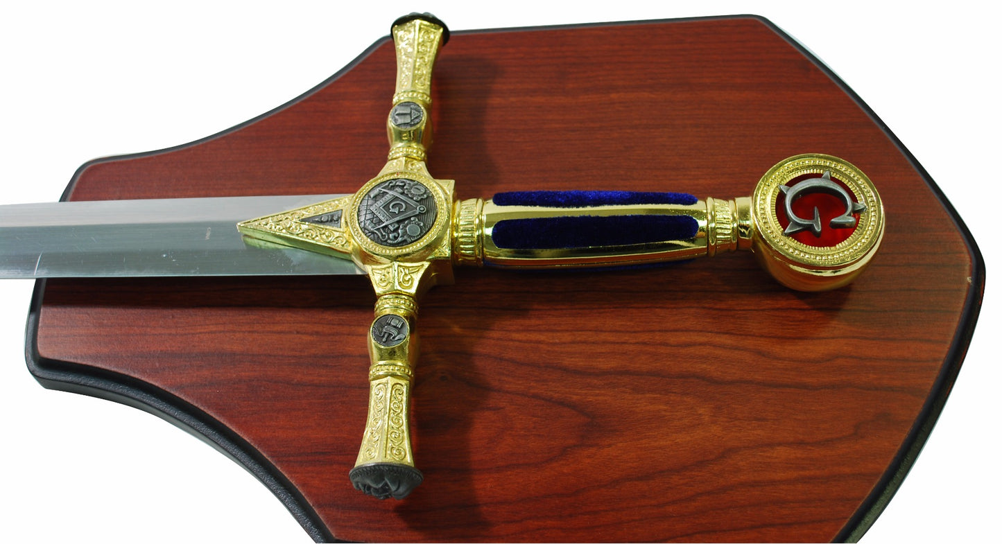 45" Blue Masonic Sword w/ Plaque (Blue) (G-Handle)