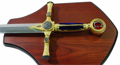 45" Blue Masonic Sword w/ Plaque (Blue) (G-Handle)