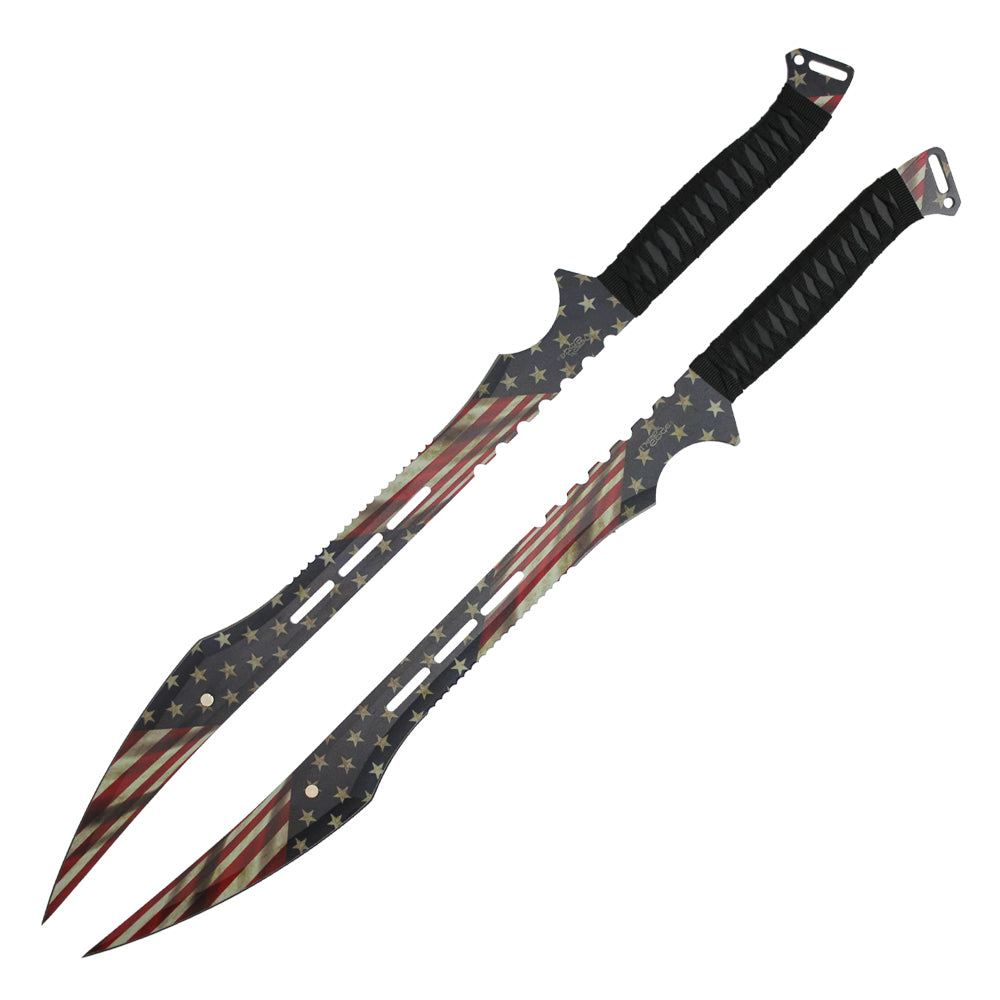 27" 2pcs American Flag Machete