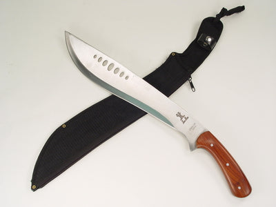 21" Machete W/ Wooden Handle And Sheath