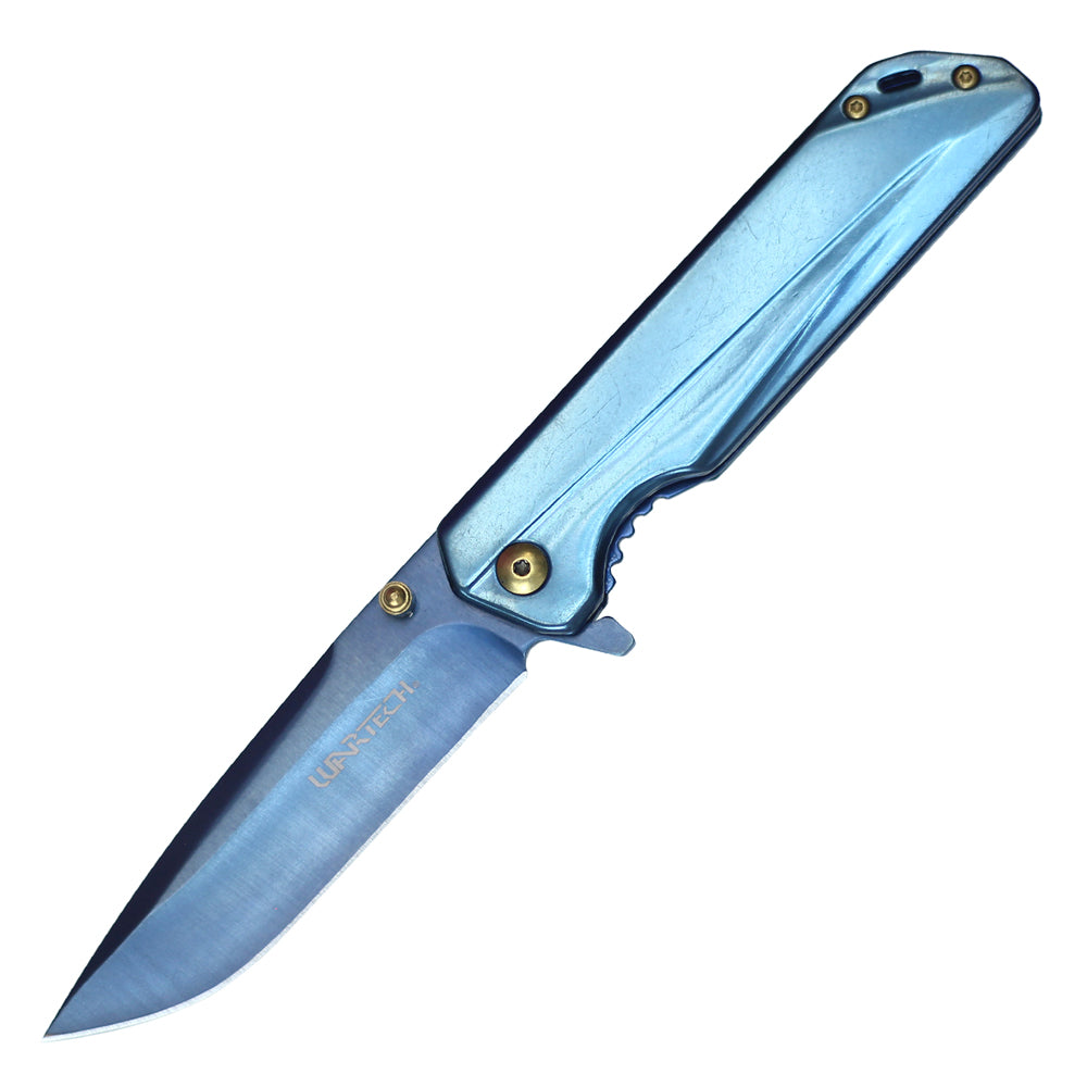 8" WARTECH BALL BEARING BLUE POCKET KNIFE