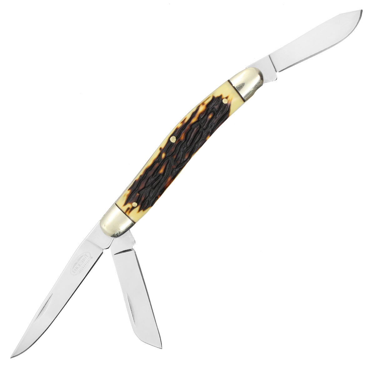 Buckshot 8" 3-Blade Stag Stockman Pocket Knife