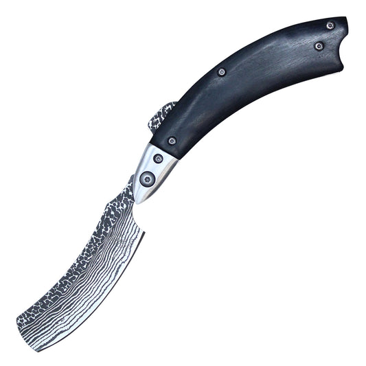 8-1/4" Buckshot Straight Razor (Black)