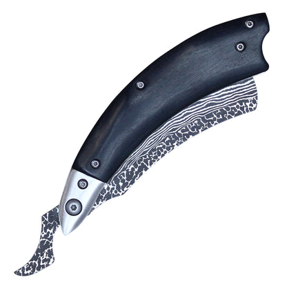 8-1/4" Buckshot Straight Razor (Black)