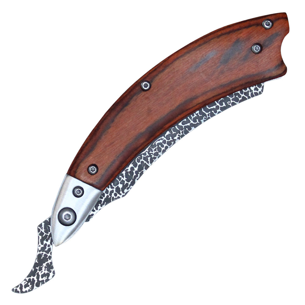 8-1/4" Buckshot Straight Razor (Wood)