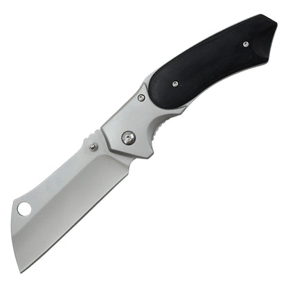 8" Buckshot Thumb Open Spring Assisted Stainless Steel Handle With Inlay Classic Razor Pocket Knife