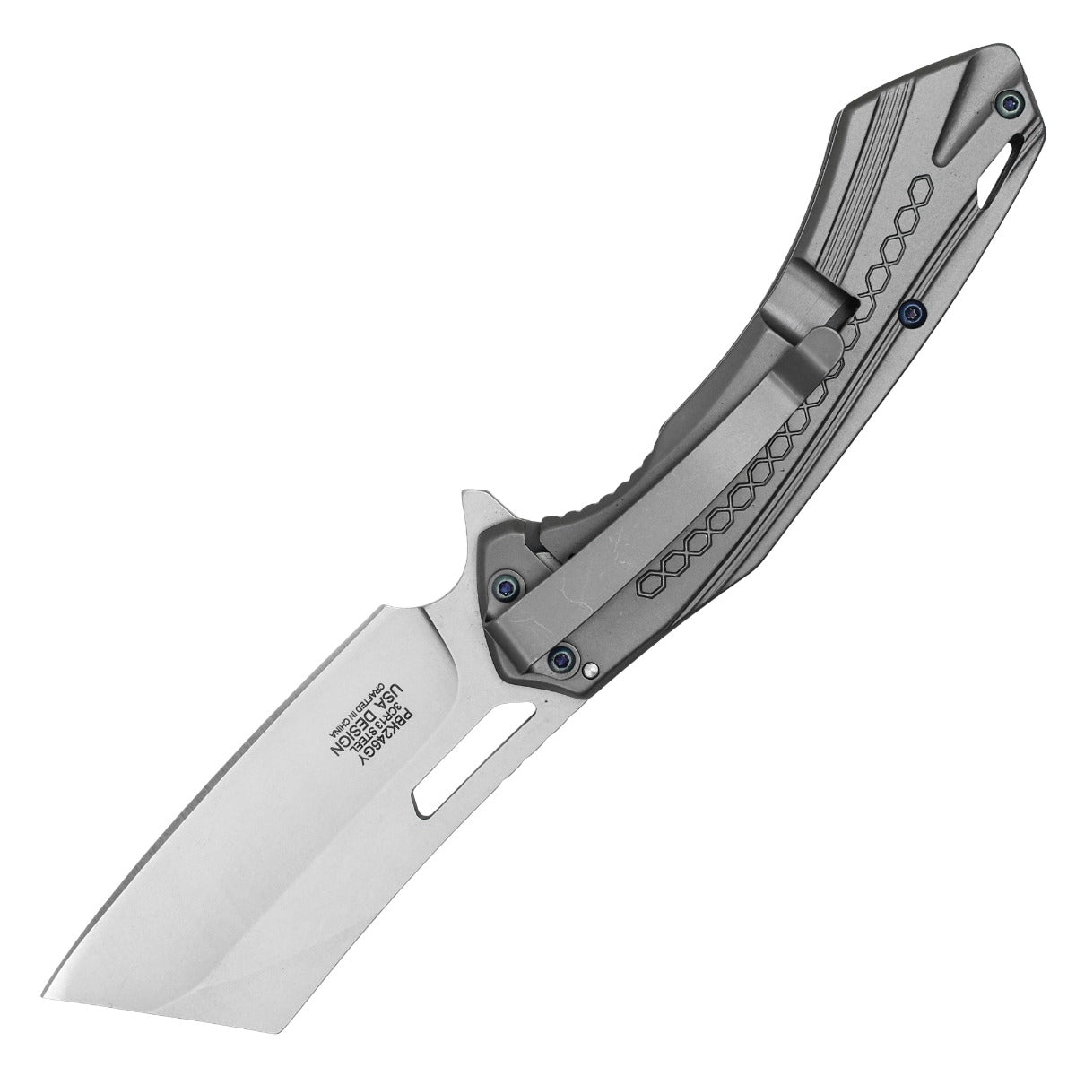 7.5" Gray Pocket Knife