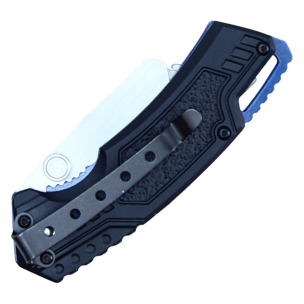 Wartech 7" Thin Blue Line Punisher Folding Box Cutter