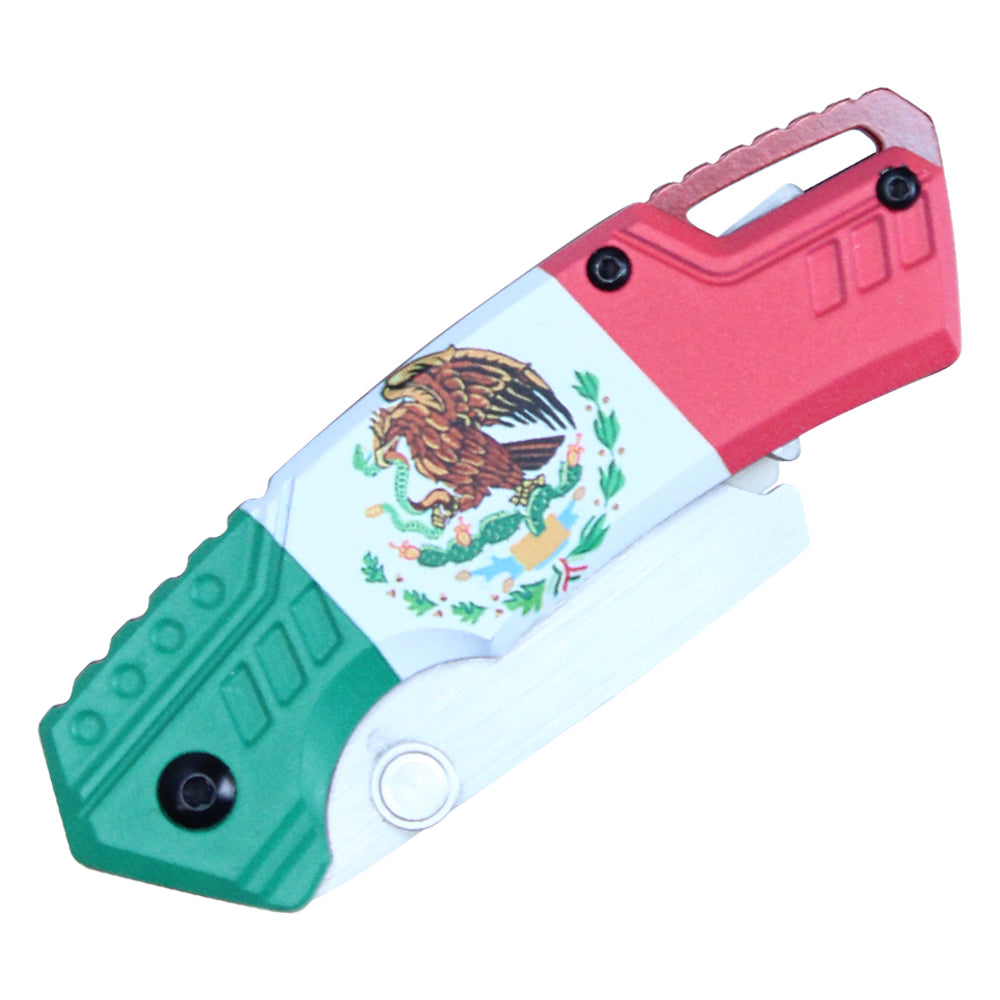 Wartech 7" Mexico Flag Folding Box Cutter