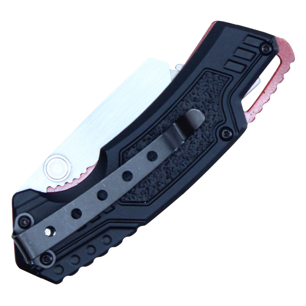 Wartech 7" Thin Red Line Punisher Folding Box Cutter