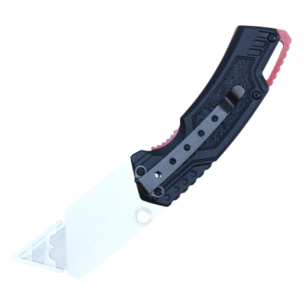 Wartech 7" Thin Red Line Punisher Folding Box Cutter