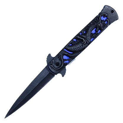 Blue Dragon Handle Pocket Knife