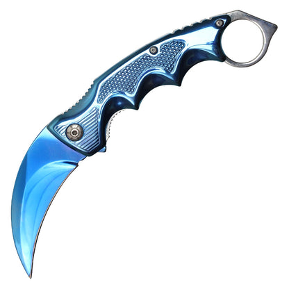 8.5" Blue Pocket Karambit