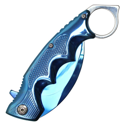 8.5" Blue Pocket Karambit