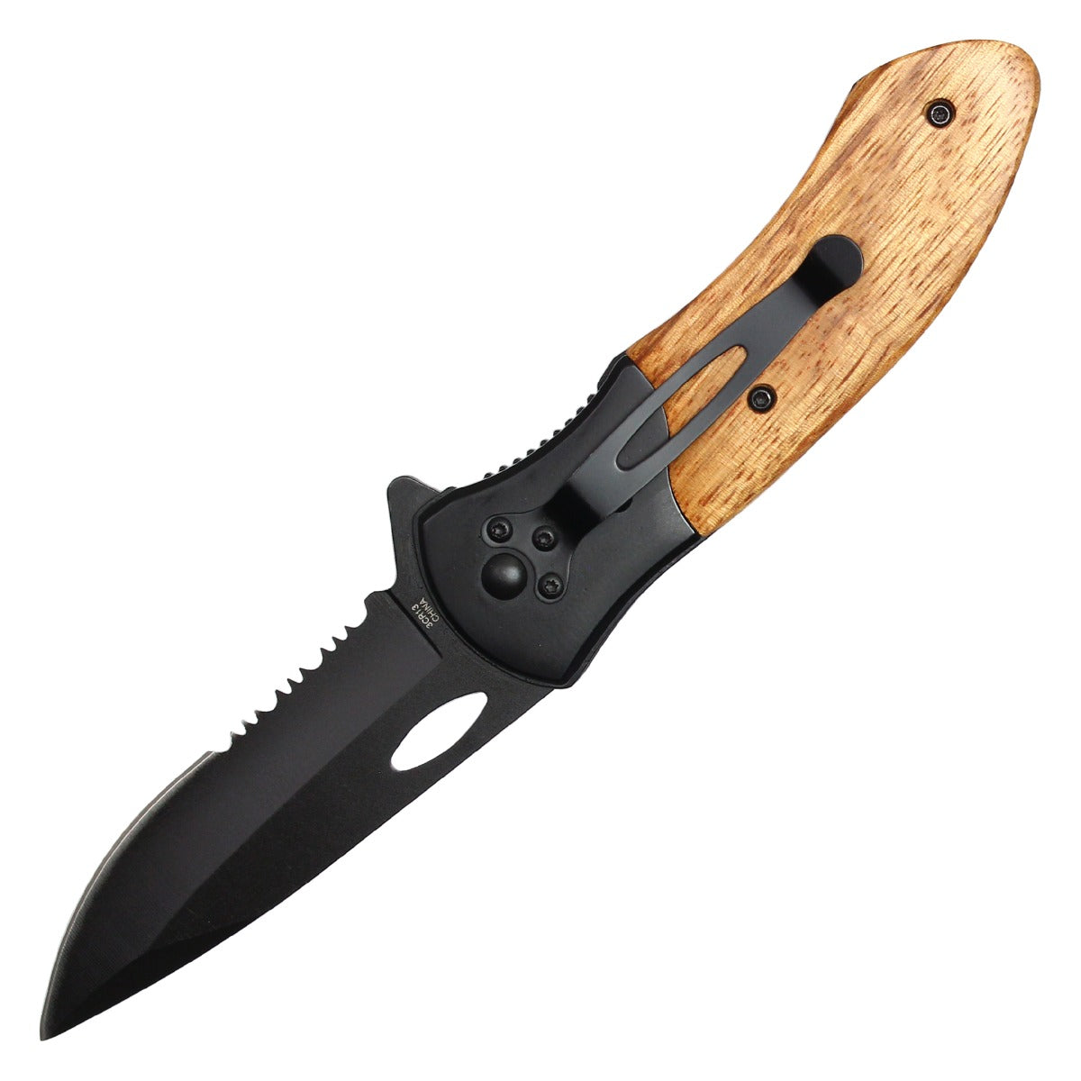 9" Wood Pocket Knife