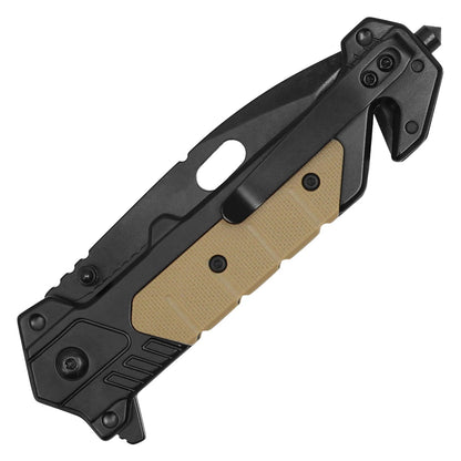 8" Black Pocket Knife - Milspec Tactical