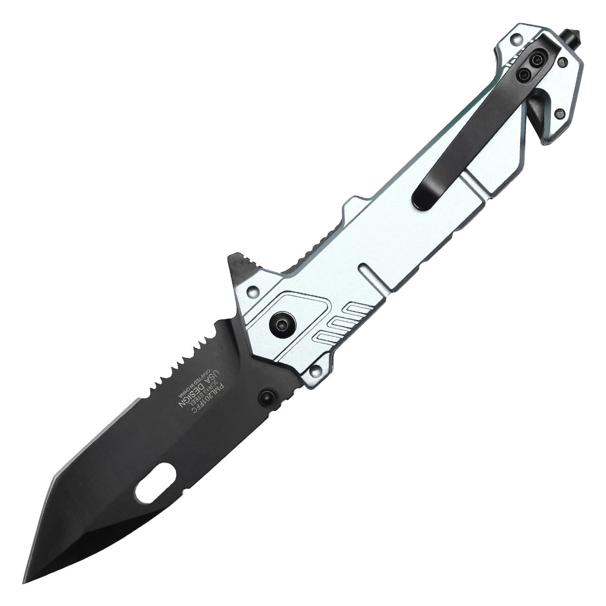 8" Silver Fire Crest Pocket Knife