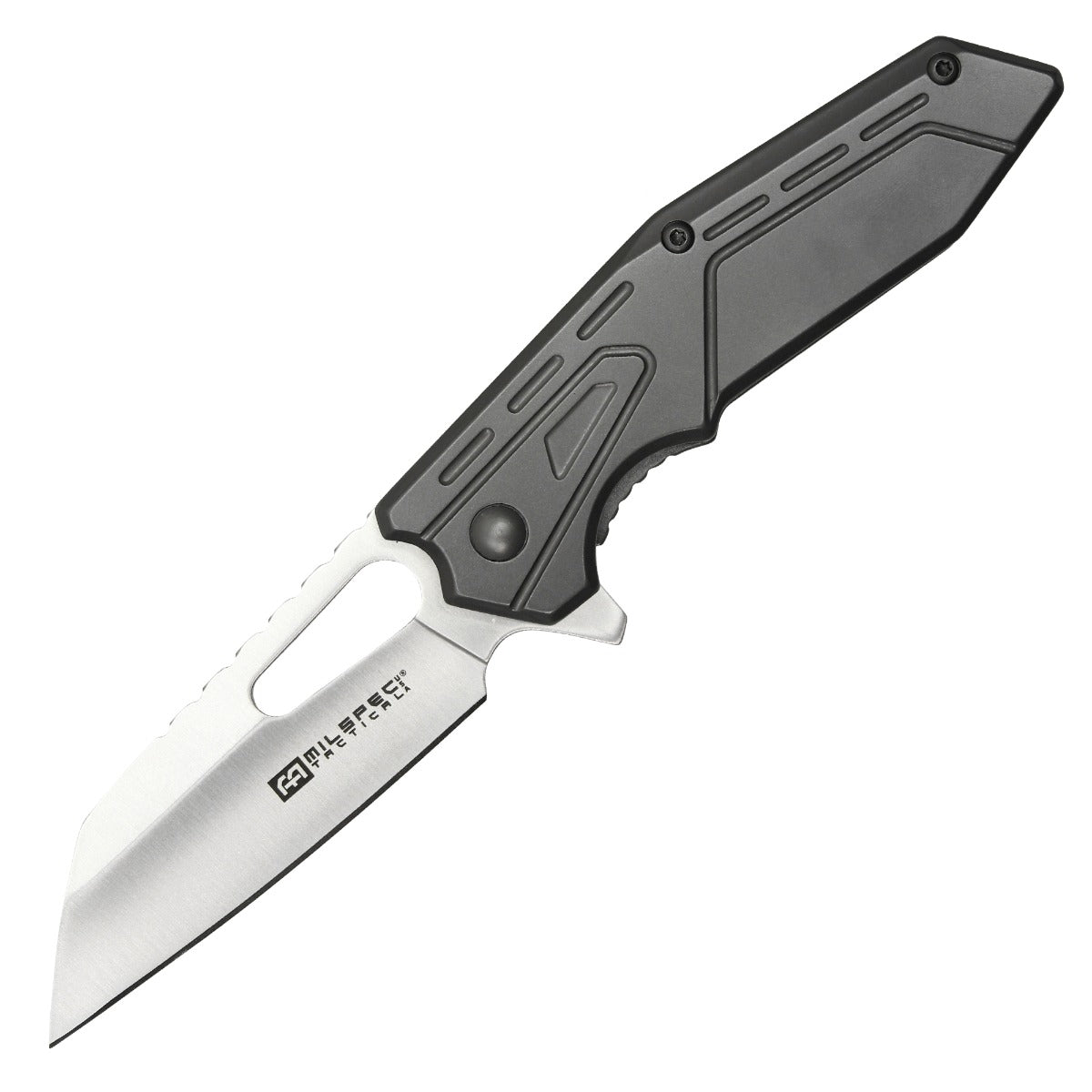 Milspec Tactical Gray Pocket Knife