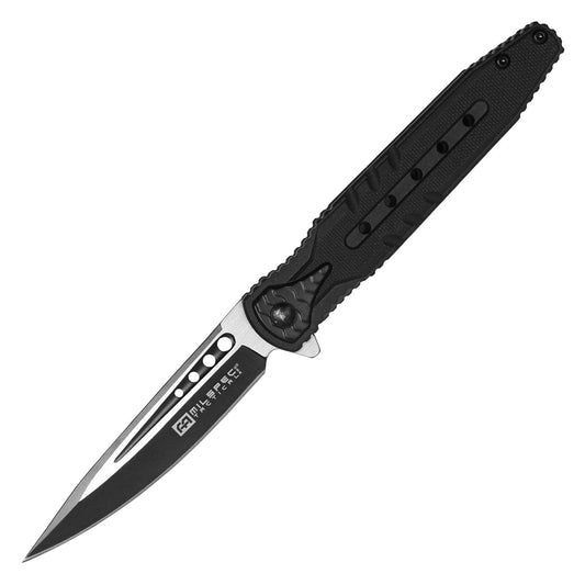 Milspec Tactical 2-Tone Black Pocket Knife