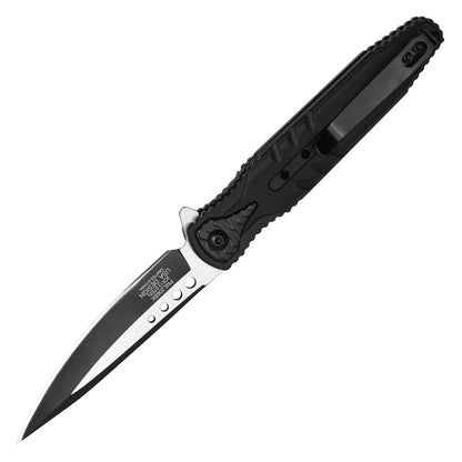 Milspec Tactical 2-Tone Black Pocket Knife