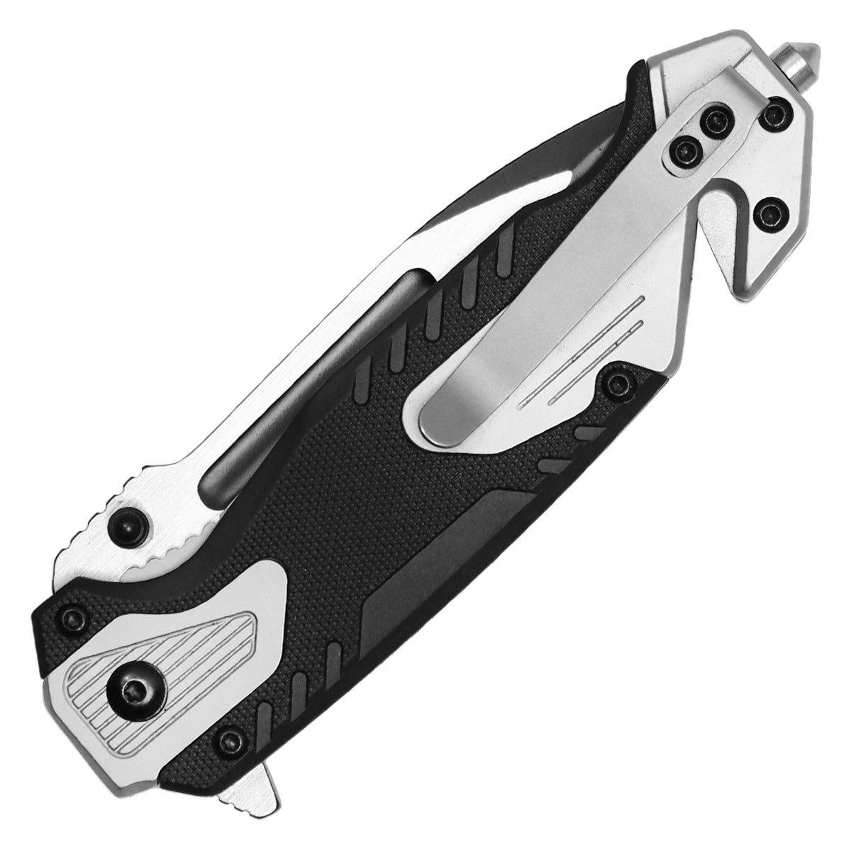 8.25" Milspec Silver Pocket Knife