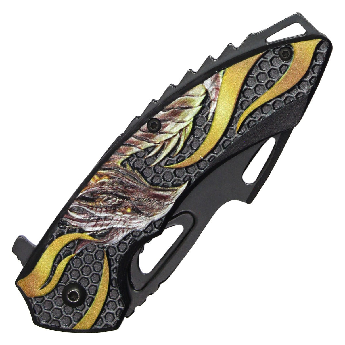 7.75" Gold Dragon Pocket Knife