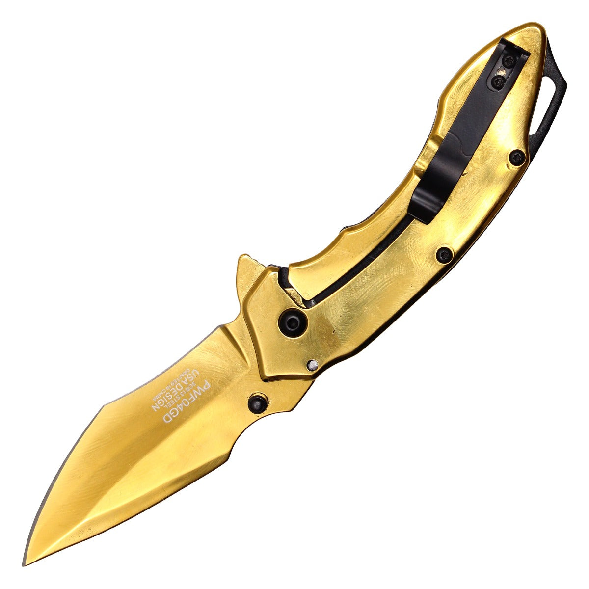 7.75" Gold Dragon Pocket Knife