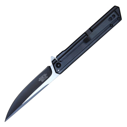 8-1/2" Drop point pocket knife (Black)