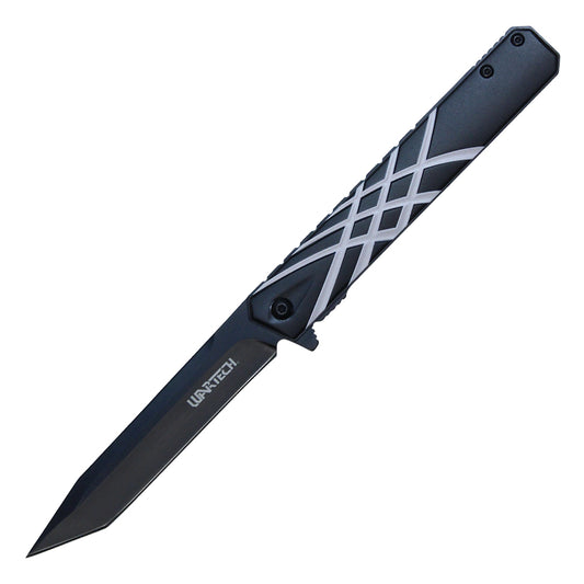 9-1/8" Tanto pocket knife (Black)