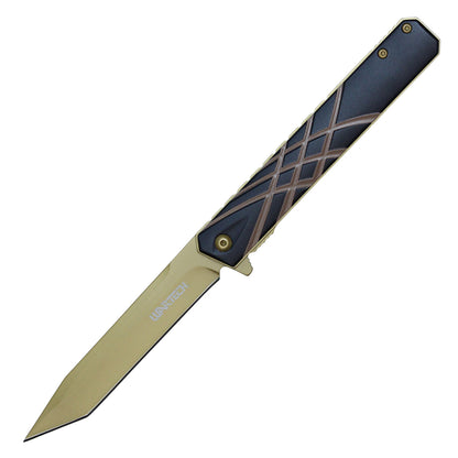 9-1/8" Tanto pocket knife (Gold)