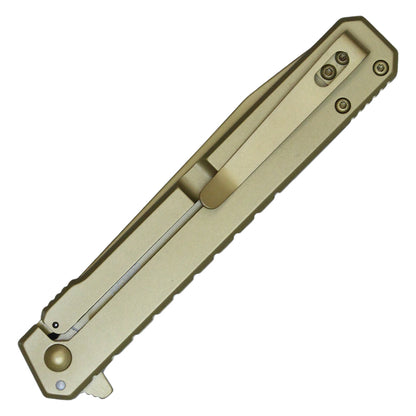 9-1/8" Tanto pocket knife (Gold)