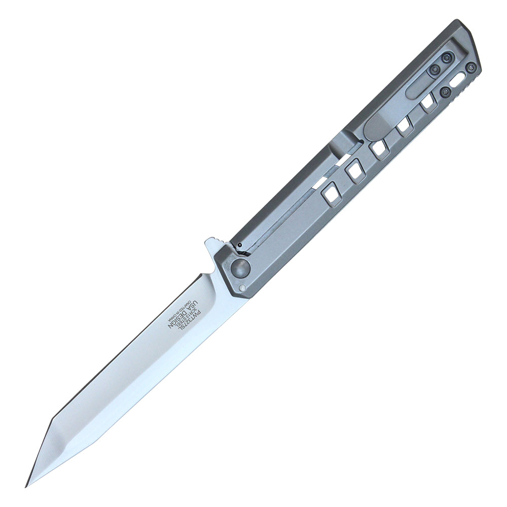 9-1/4" Tanto pocket knife (Silver)