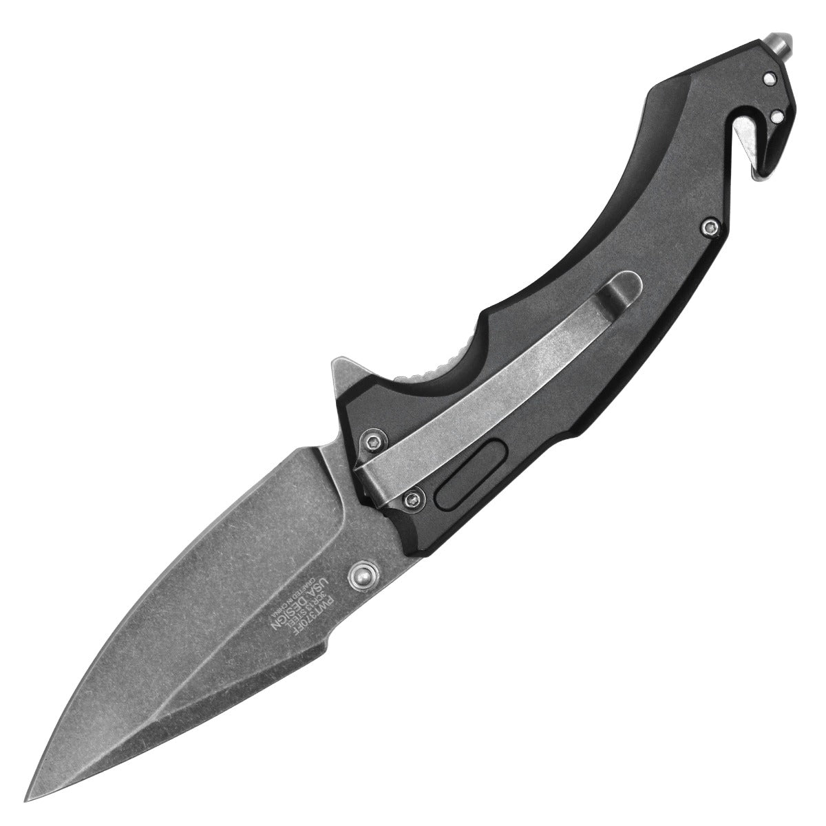 8" Wartech - Stonewashed Fire Pocket Knife