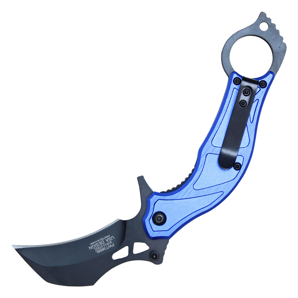 7" Blue Karambit Knife