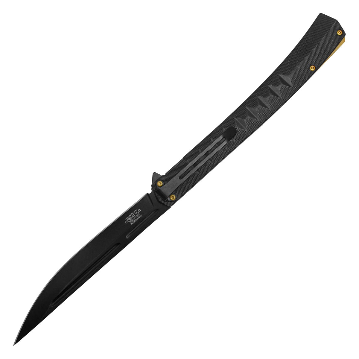 13" Wartech - Long Black Pocket Knife