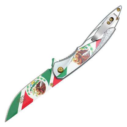 8" Silver Mexico Pocket Knife