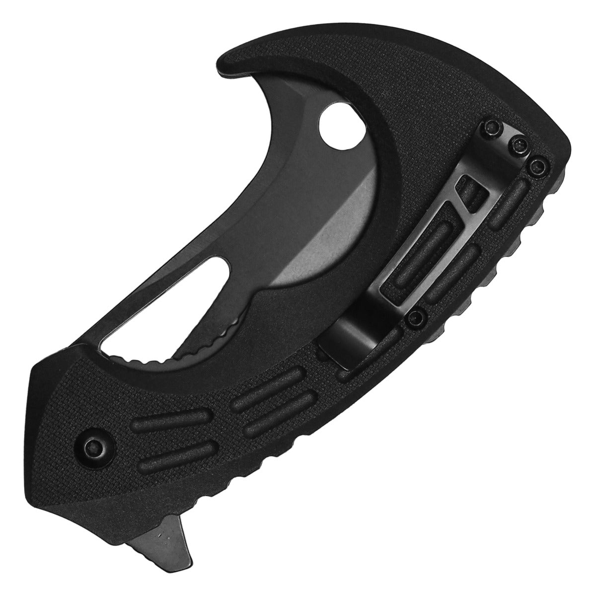 Wartech Black Gut Hook Pocket Knife