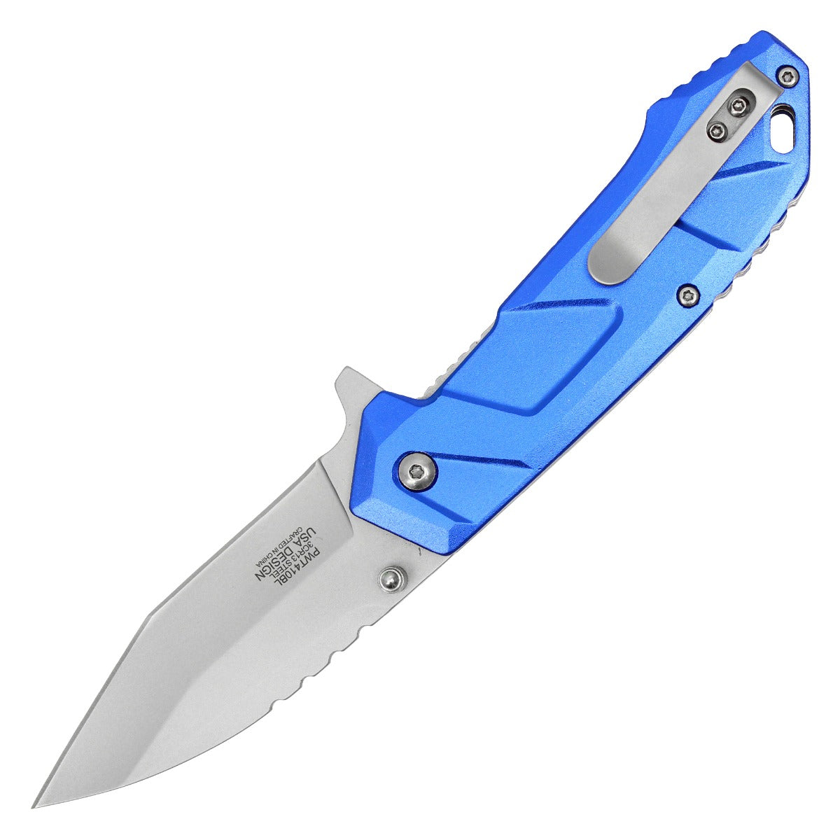 8" Blue Pocket Knife