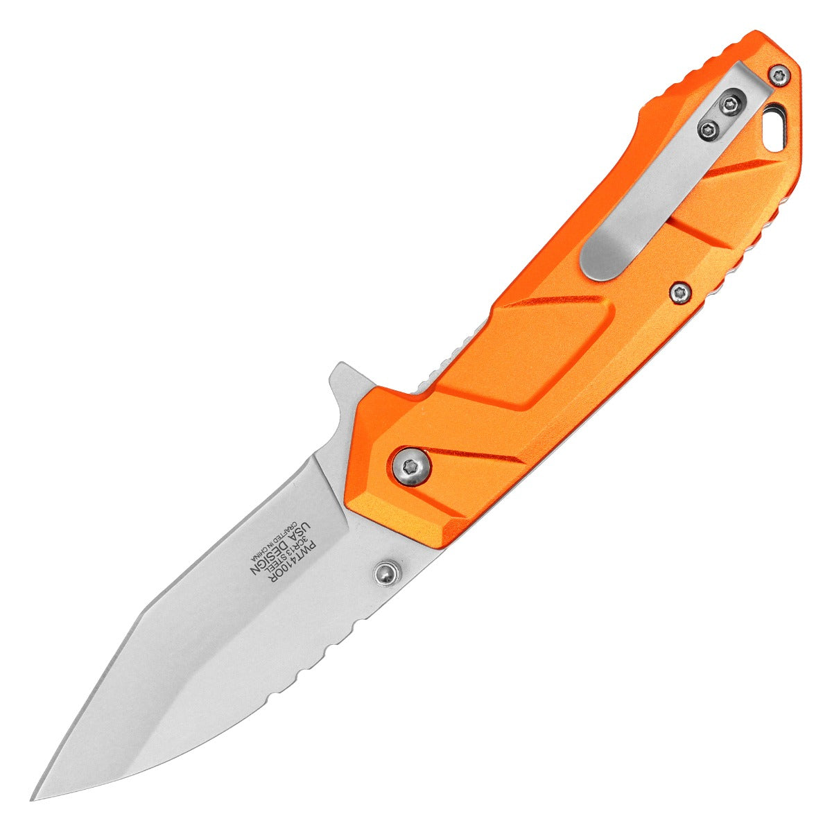 8" Orange Pocket Knife